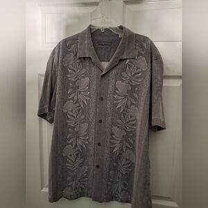 Tommy Bahama 100% Silk Men's Shirt - Gray